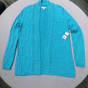 Kim Rogers Turquoise Cardigan Sweater